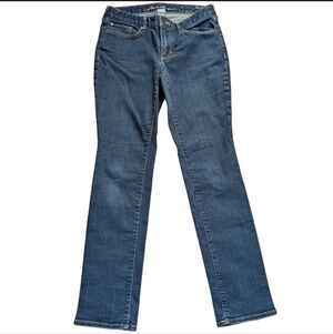 Vintage Eddie Bauer Specially Dyed Dark Wash Curvy Fit Straight Leg Jeans 6S